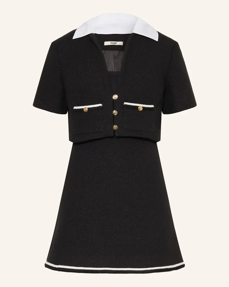 Maje Set: Jacke Und Kleid schwarz Schwarz