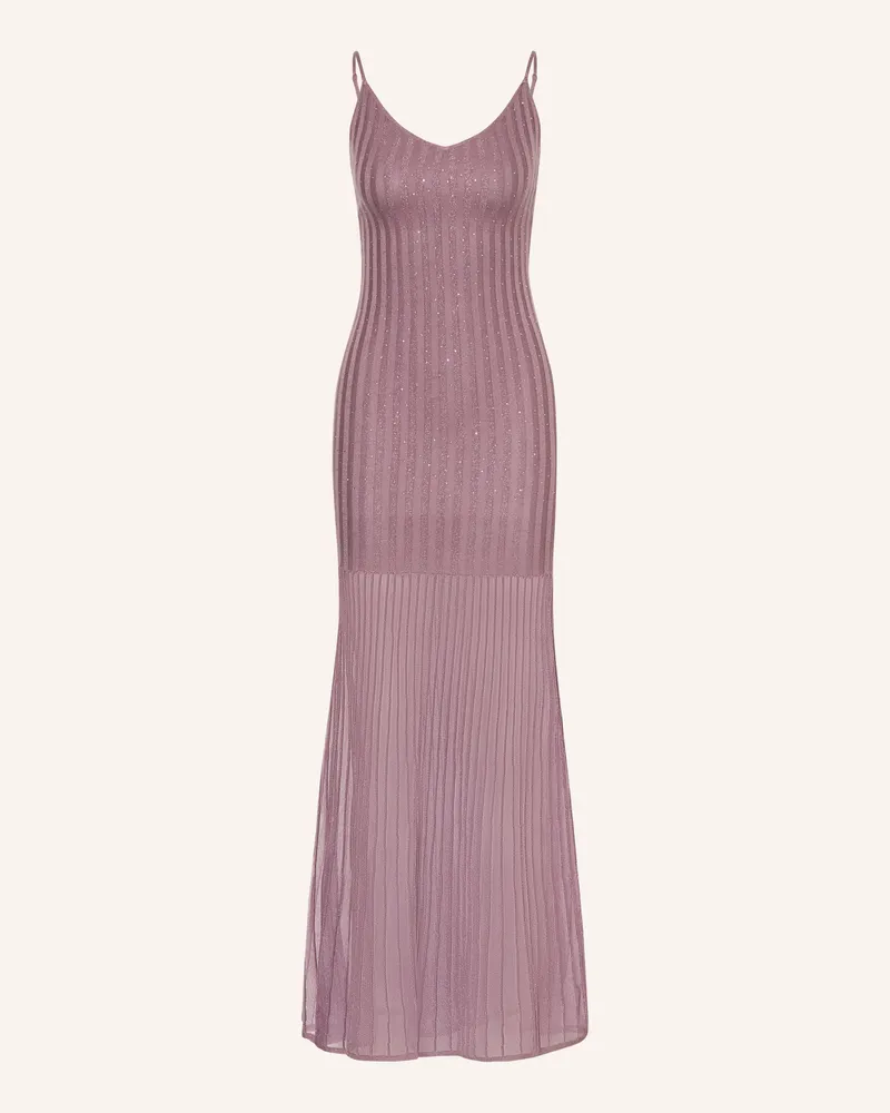 Guess Stickkleid Meena Mit Schmucksteinen lila Altrosa