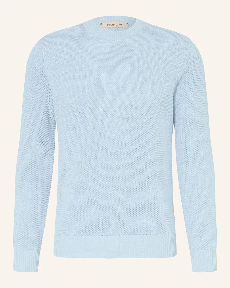 FIORONI Pullover Mit Seide blau Hellblau
