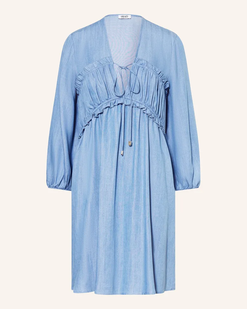 Liu Jo Kleid in Jeansoptik Hellblau