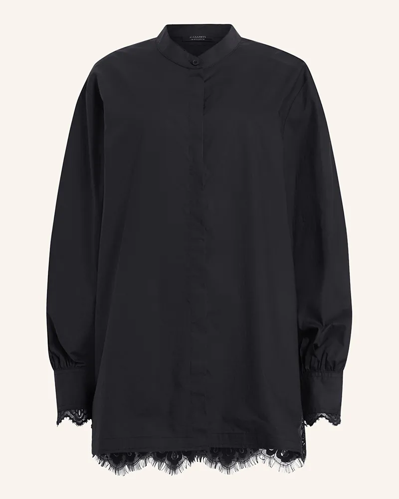 AllSaints Bluse ETHEL mit Spitze Schwarz