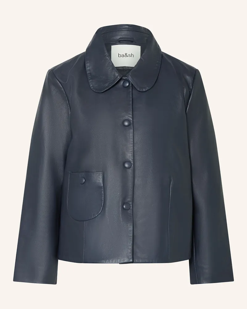 ba&sh Lederjacke MILOS Dunkelblau
