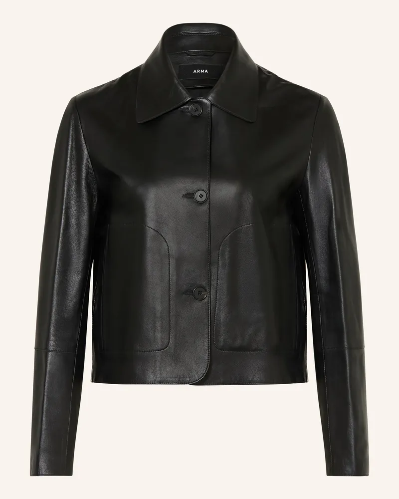 Arma Lederjacke schwarz Schwarz