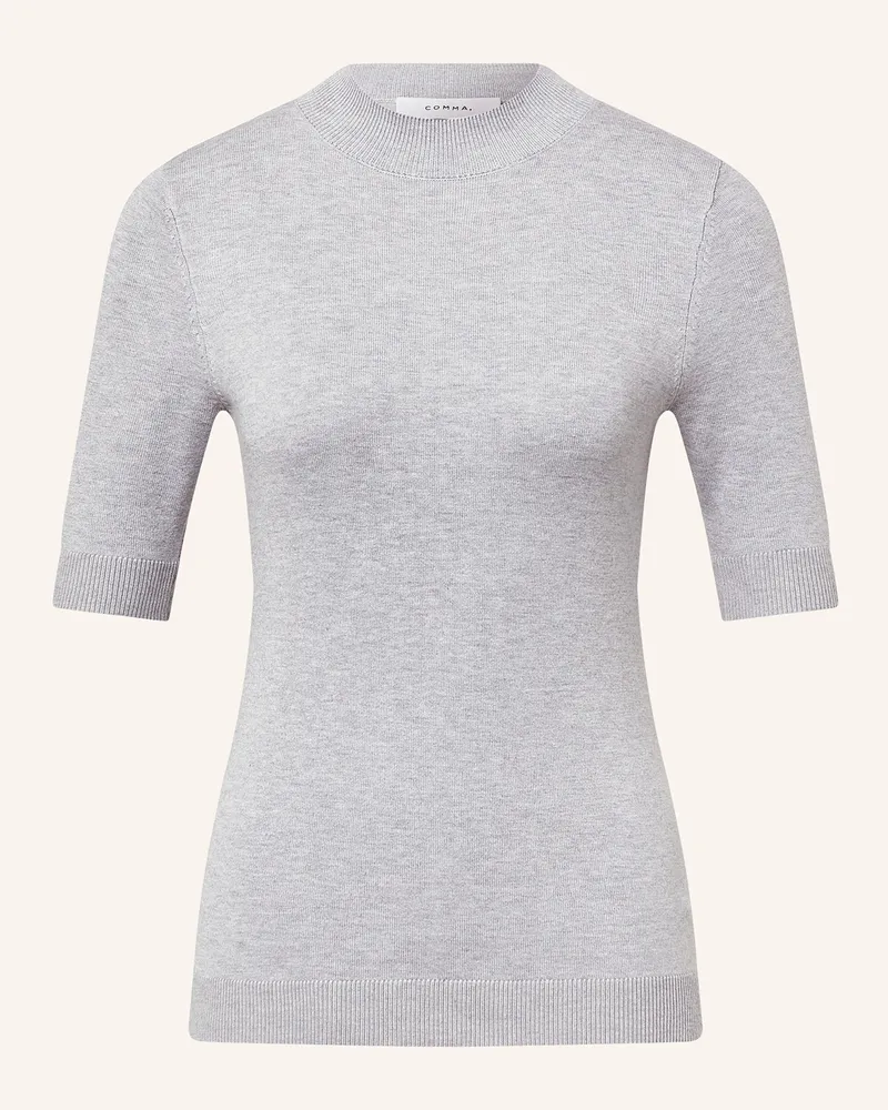 COMMA Strickshirt grau Hellgrau