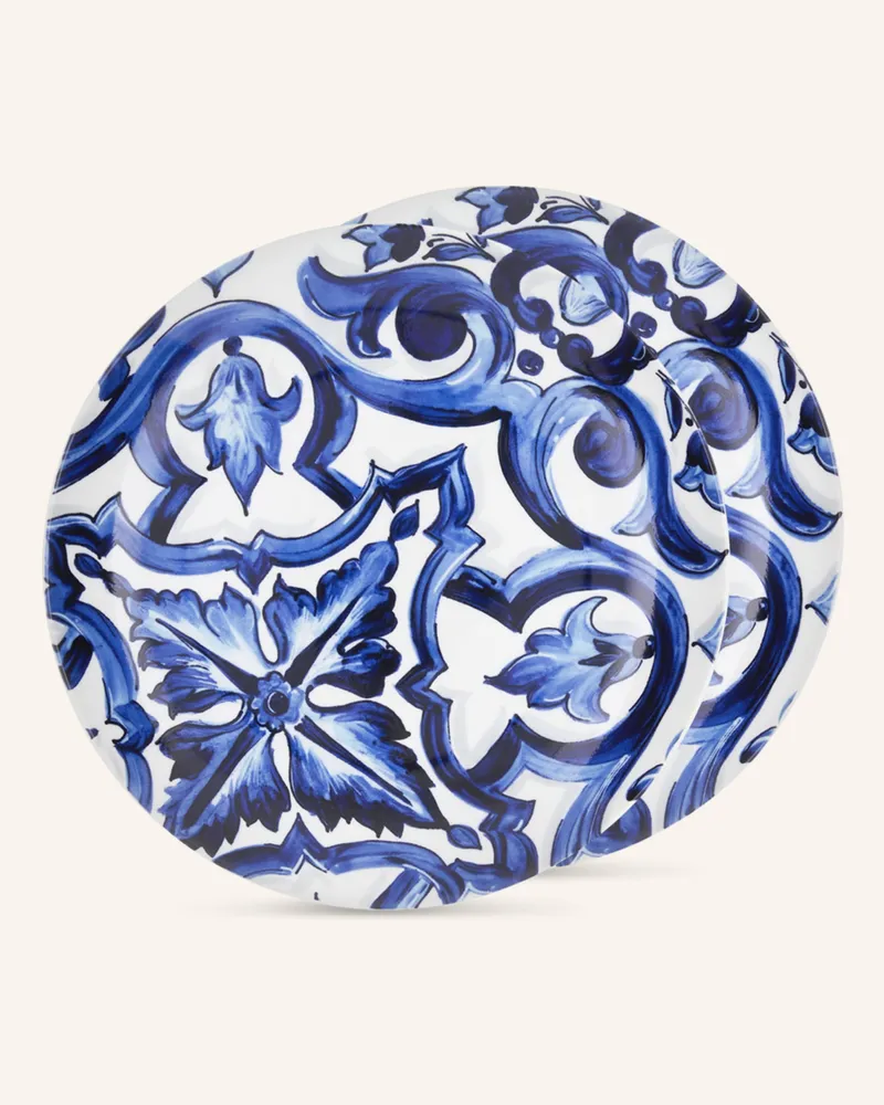 Dolce & Gabbana Casa 2er-Set Suppenteller blau Weiss