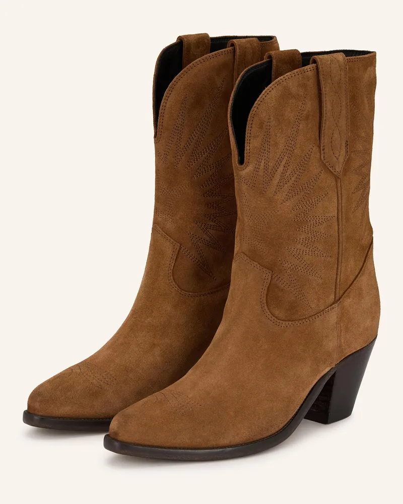 Golden Goose Cowboy-Boots Wish Star braun Camel