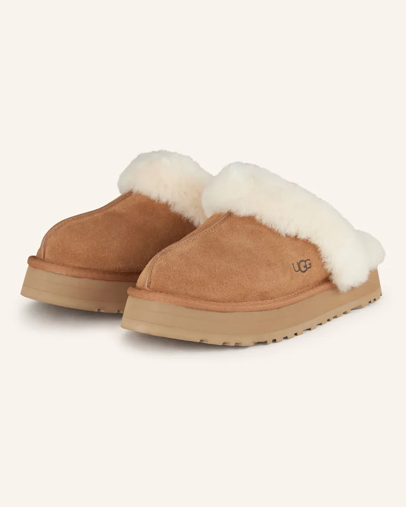 UGG Pantoletten Disquette braun Braun