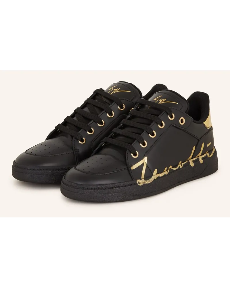 Giuseppe Zanotti Sneaker GZ94 - SCHWARZ/ GOLD Schwarz