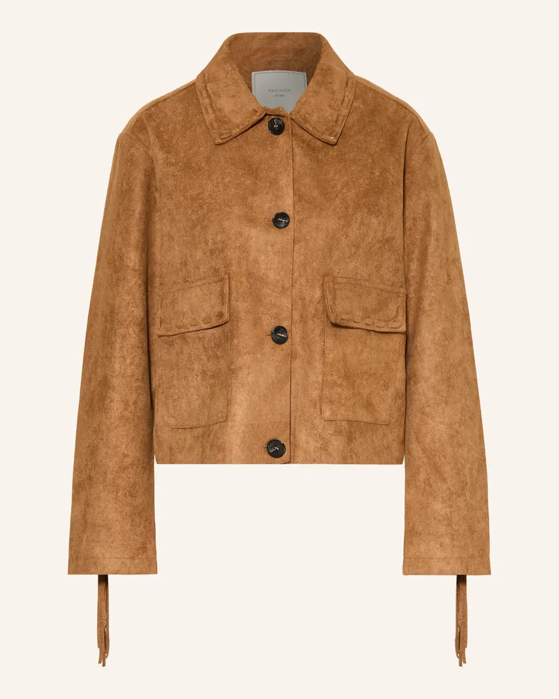 Neo Noir Jacke LAURON in Lederoptik Cognac