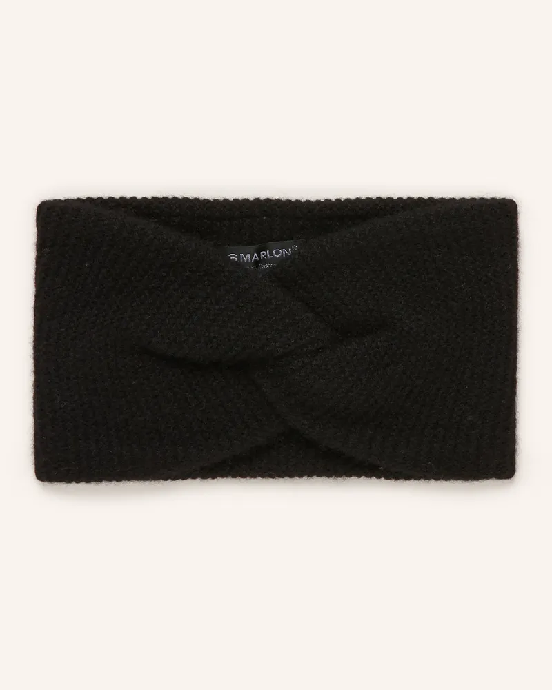 S. Marlon Stirnband aus Cashmere Schwarz