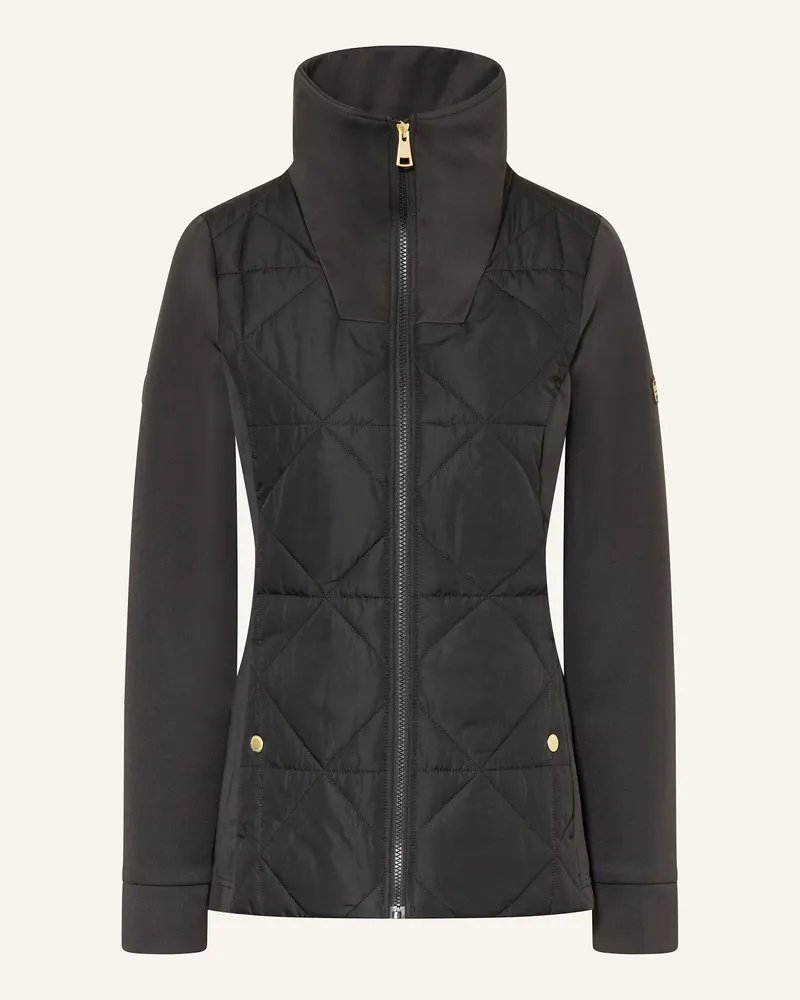 Barbour Jacke KYA im Materialmix Schwarz