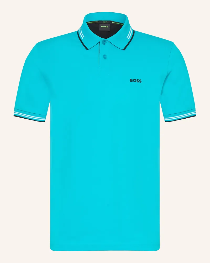 HUGO BOSS Piqué-Poloshirt PAUL Slim Fit Türkis