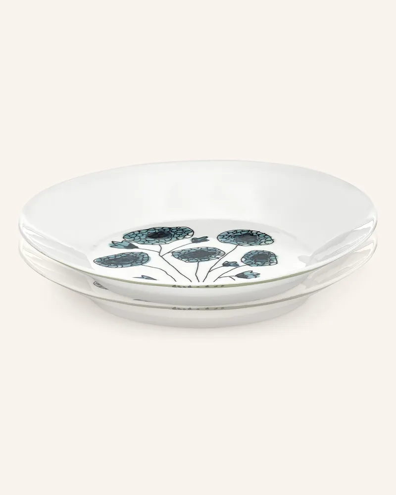 Serax 2er-Set Speiseteller MIDNIGHT FLOWERS ANEMONE M Weiss