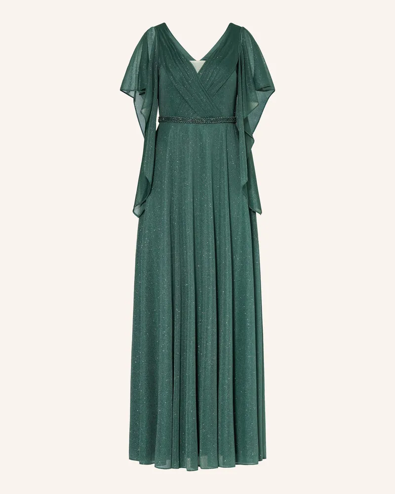 Vera Mont Abendkleid Mit Volants Und Schmucksteinen gruen Dunkelgrün
