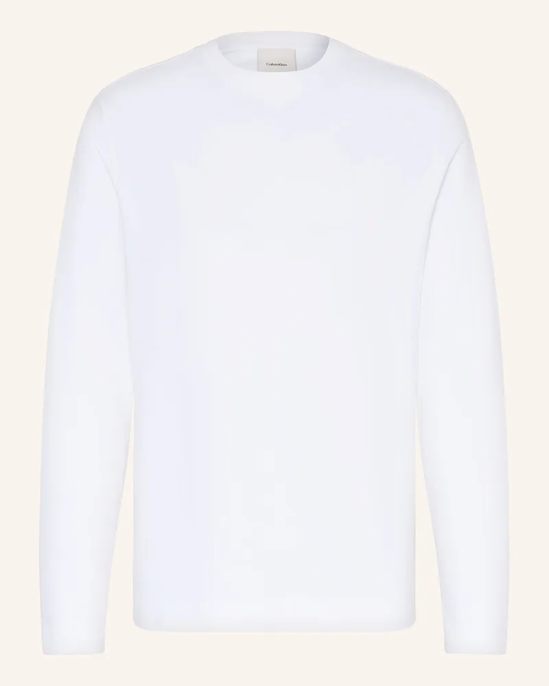 Calvin Klein Longsleeve Luxe Cotton Interlock weiss Weiss