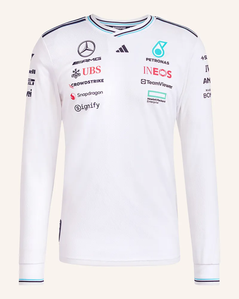 adidas Longsleeve MERCEDES - AMG PETRONAS FORMULA ONE TEAM DRIVER Weiss