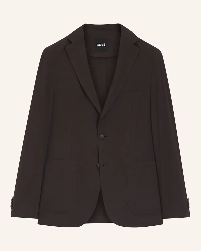 HUGO BOSS Blazer P-Hanry-Wg-262 Slim Fit braun Dunkelbraun