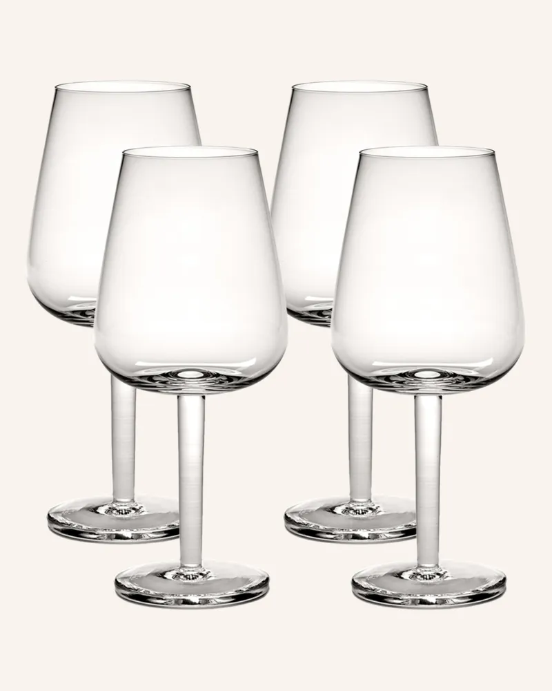 Serax 4er-Set Weingläser Base transparent Weiss