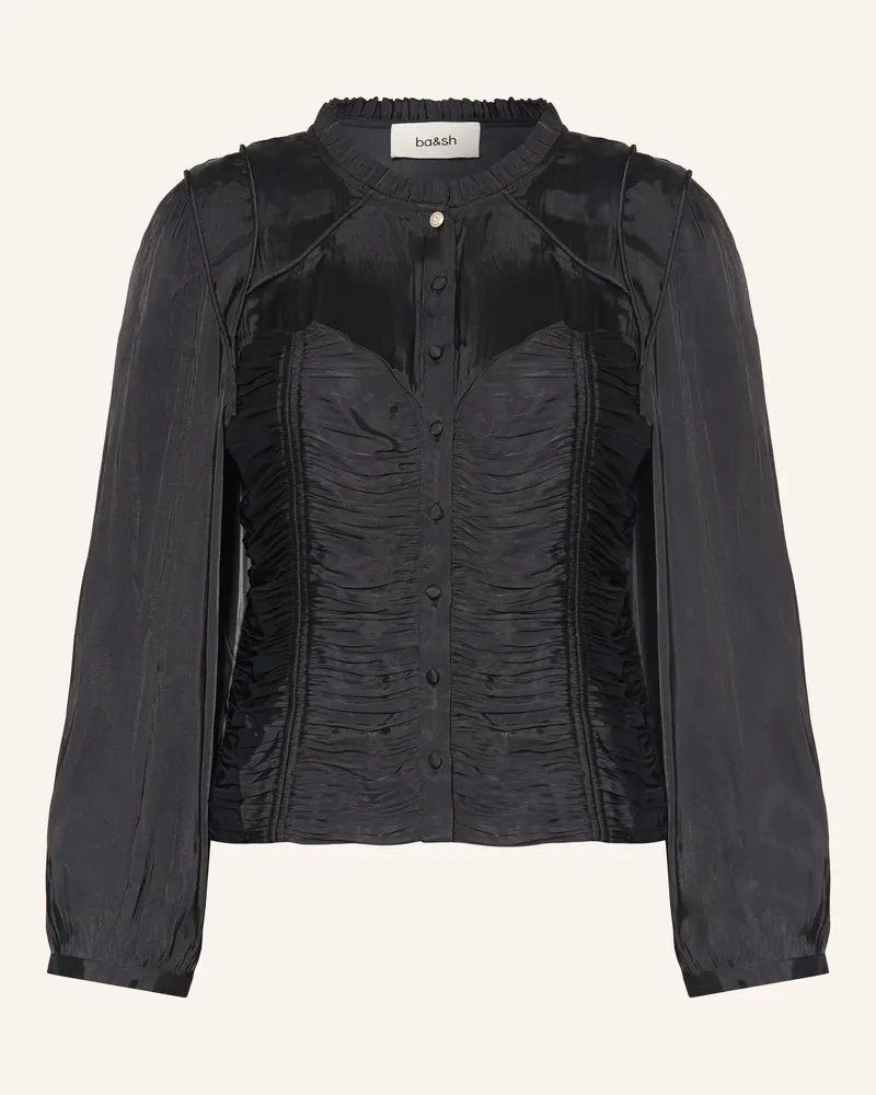 ba&sh Satinbluse Cimila schwarz Schwarz