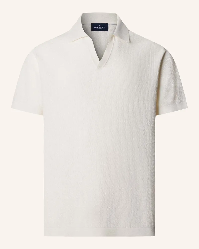 Hackett Poloshirt Riviera Knit Ss Polo weiss Creme