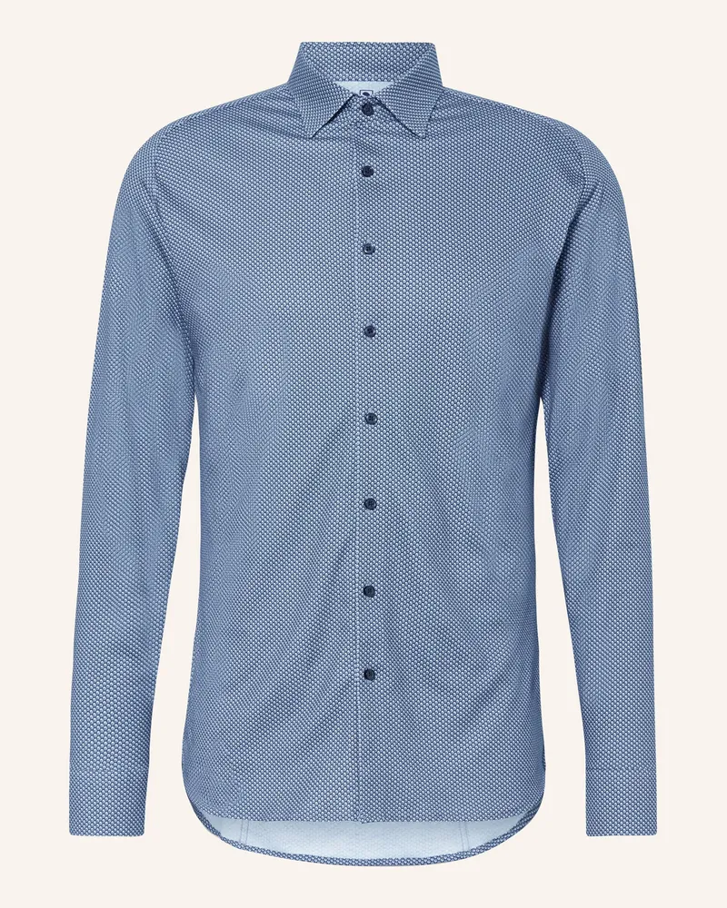 DESOTO Jerseyhemd Slim Fit blau Dunkelblau