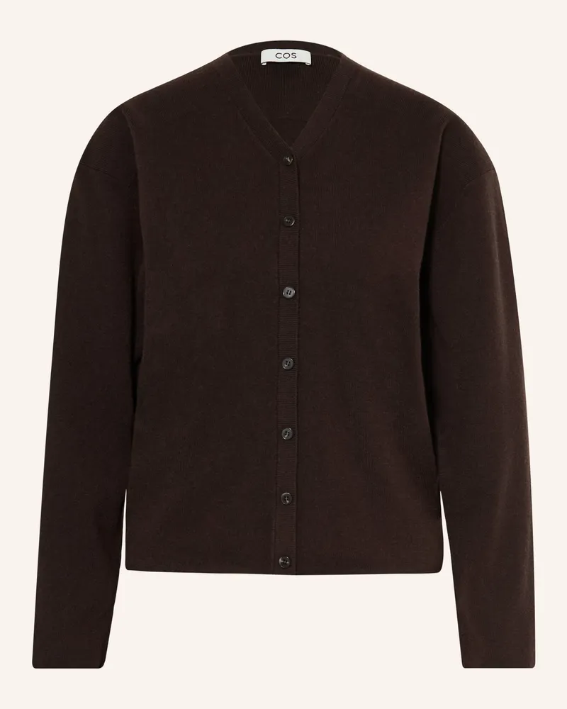 COS Strickjacke braun Dunkelbraun