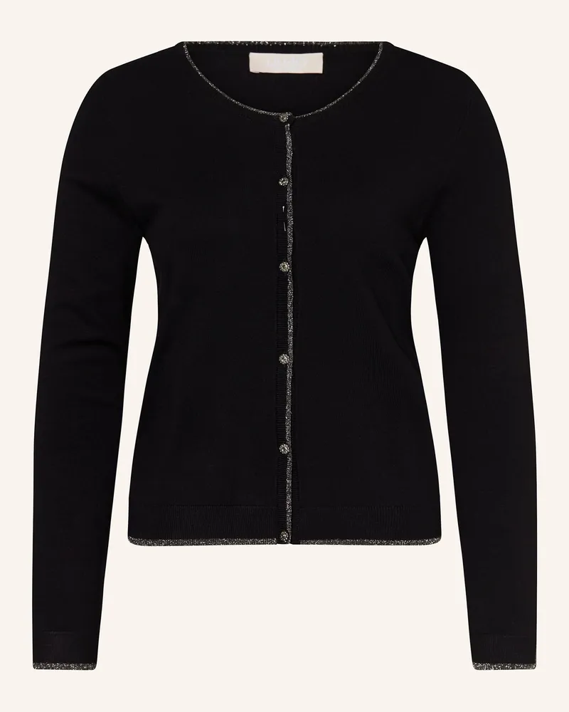 Liu Jo Strickjacke mit Glitzergarn Schwarz