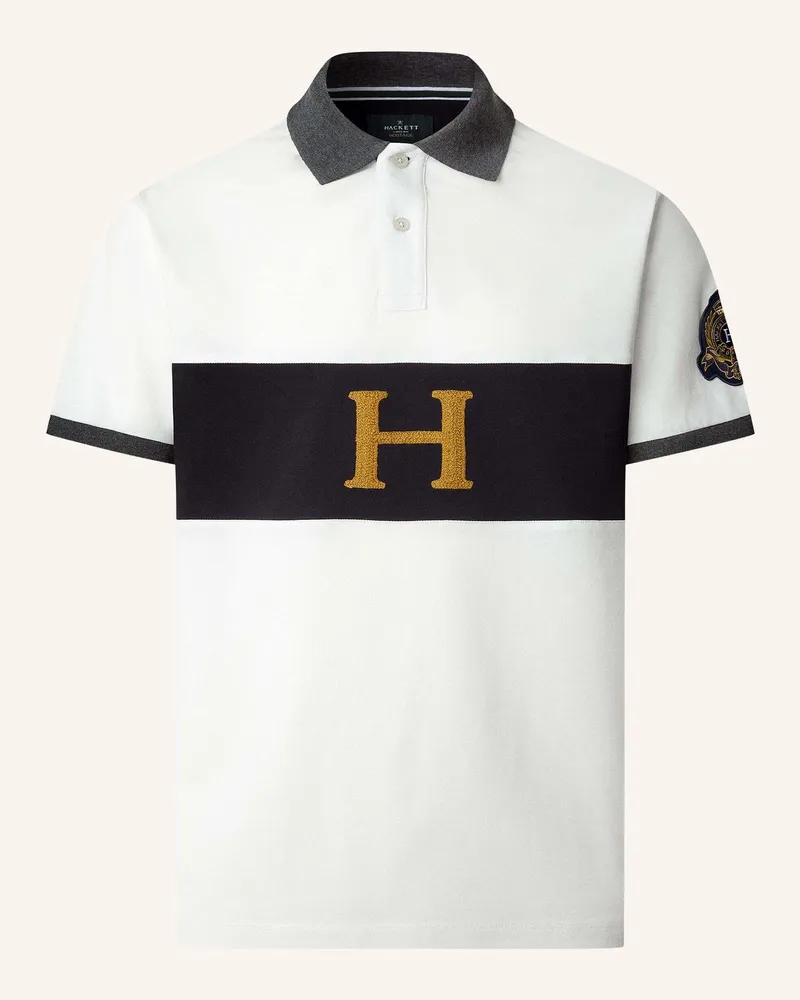 Hackett Poloshirt HERITAGE CREST PANEL Creme