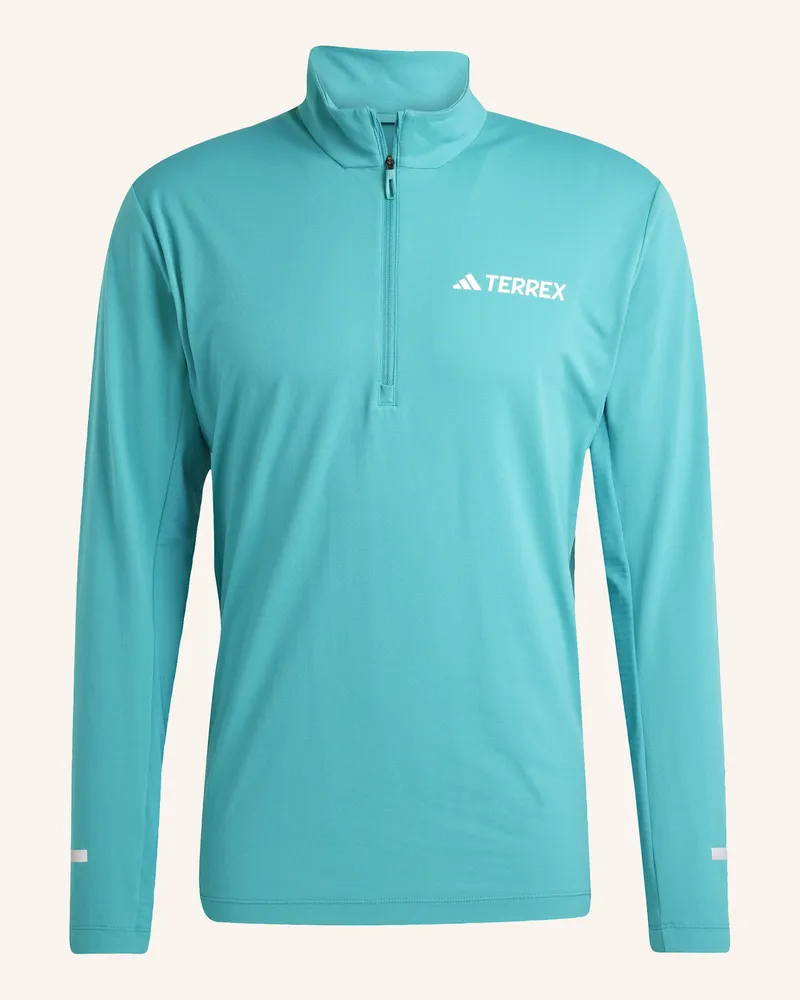 adidas TERREX XPERIOR LANGARMSHIRT MIT REISSVERSCHLUSS BIS ZUR BRUST Türkis