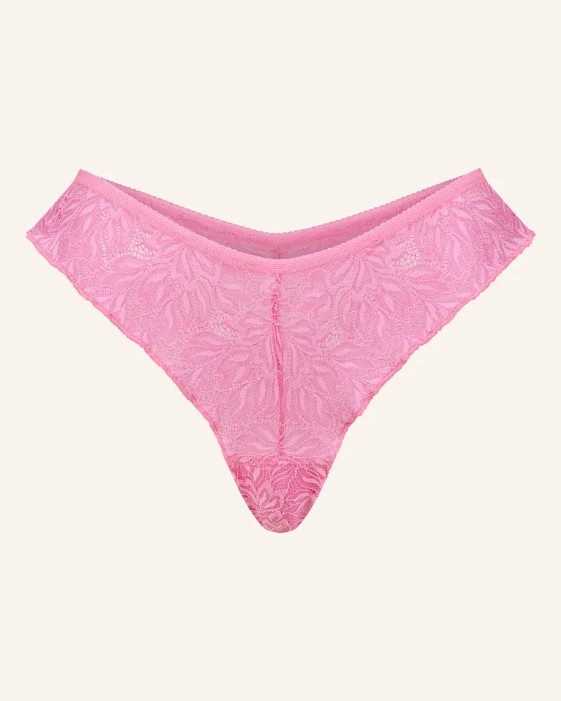 Ehrlich Textil Iconic Lace Brazil String Aus Nachhaltiger Spitze - Atmungsaktiv pink Rosa