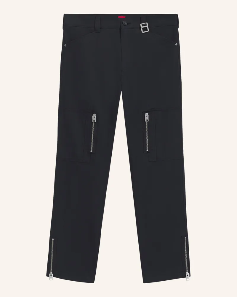 HUGO BOSS Casual Hose ROCO253 Relaxed Fit Schwarz