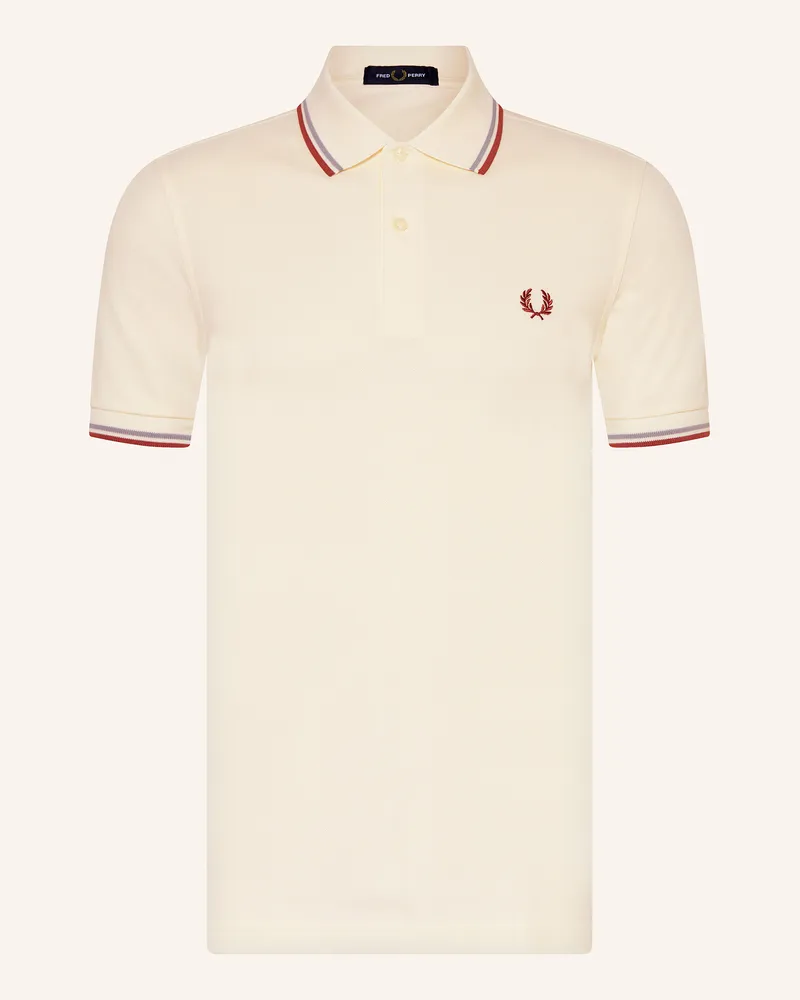 Fred Perry Piqué-Poloshirt Creme