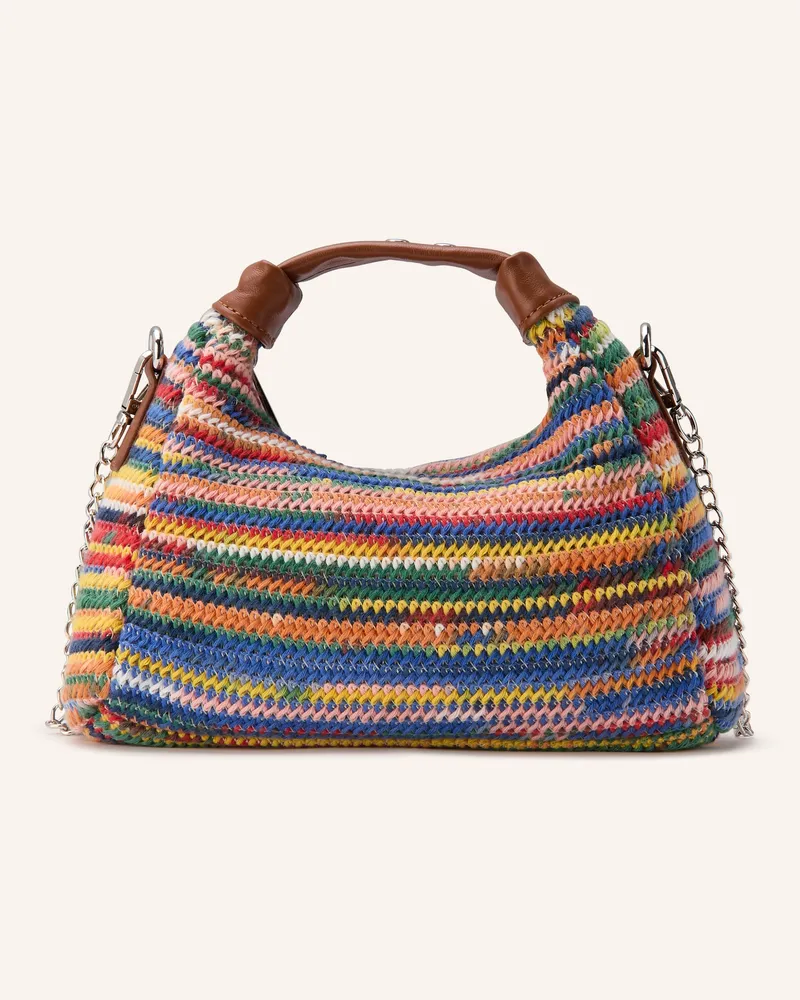 NÚNOO Umhängetasche Mini Dandy Small Mit Nieten rot Braun