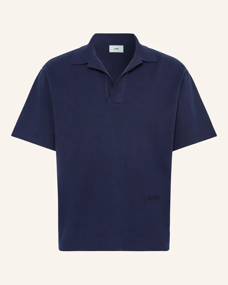 AUTRY Strick-Poloshirt Dunkelblau