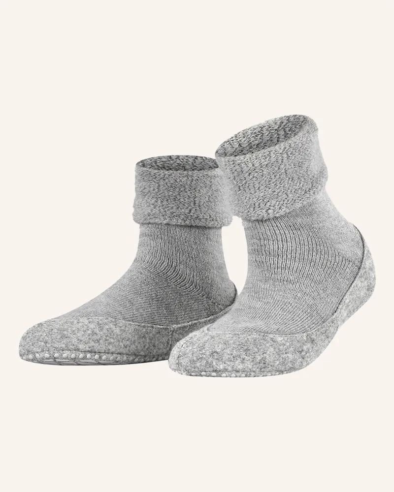 Falke Stoppersocken Cosyshoe Aus Merinowolle silber 3400