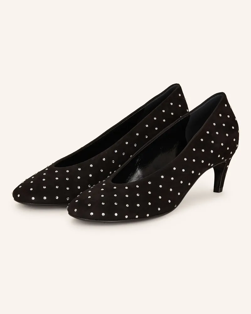 Sergio Rossi Pumps Mit Schmucksteinen schwarz Schwarz