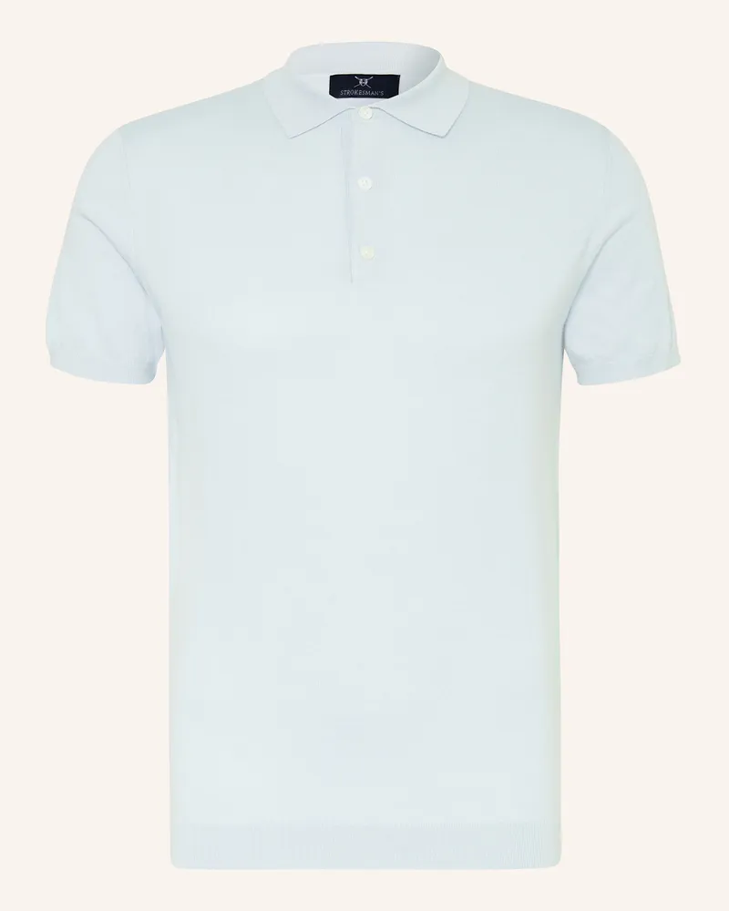 Strokesman's Strick-Poloshirt blau Mint