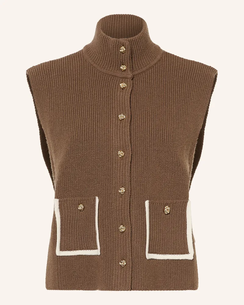 Sandro Strickweste beige Taupe