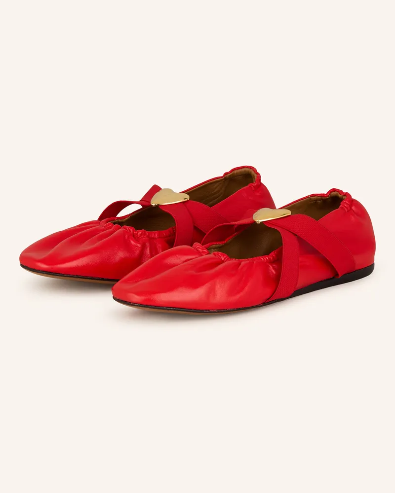 Claudie Pierlot Mary-Jane-Ballerinas Rot