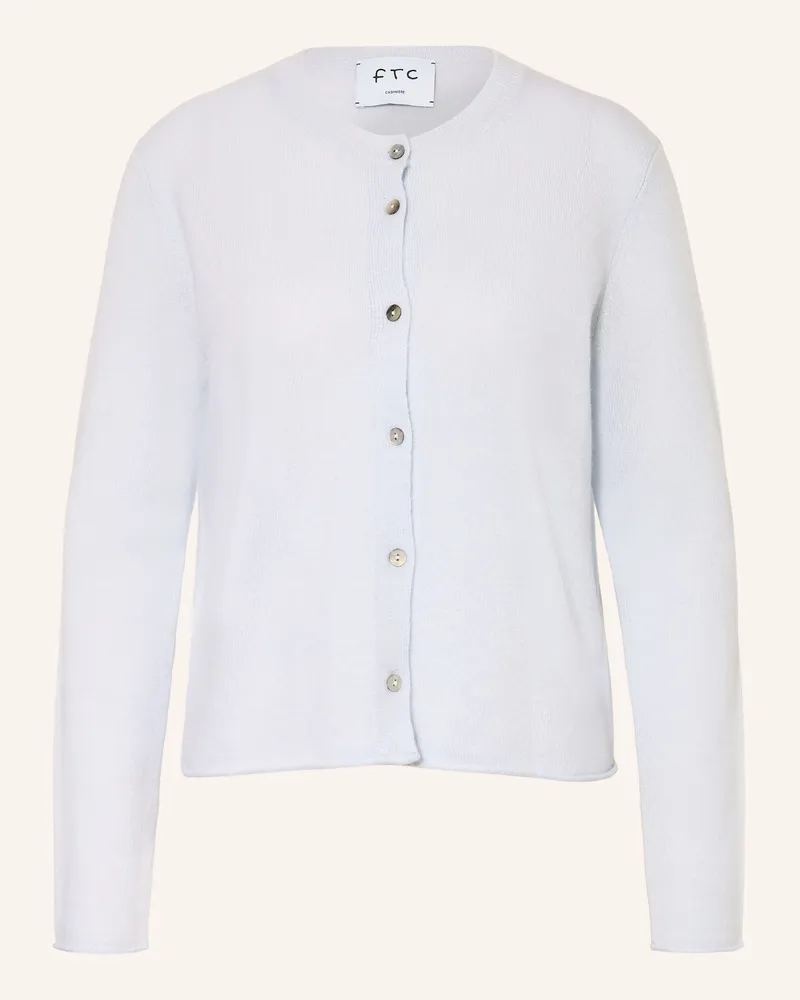 FTC Cashmere Strickjacke Aus Cashmere blau Hellblau