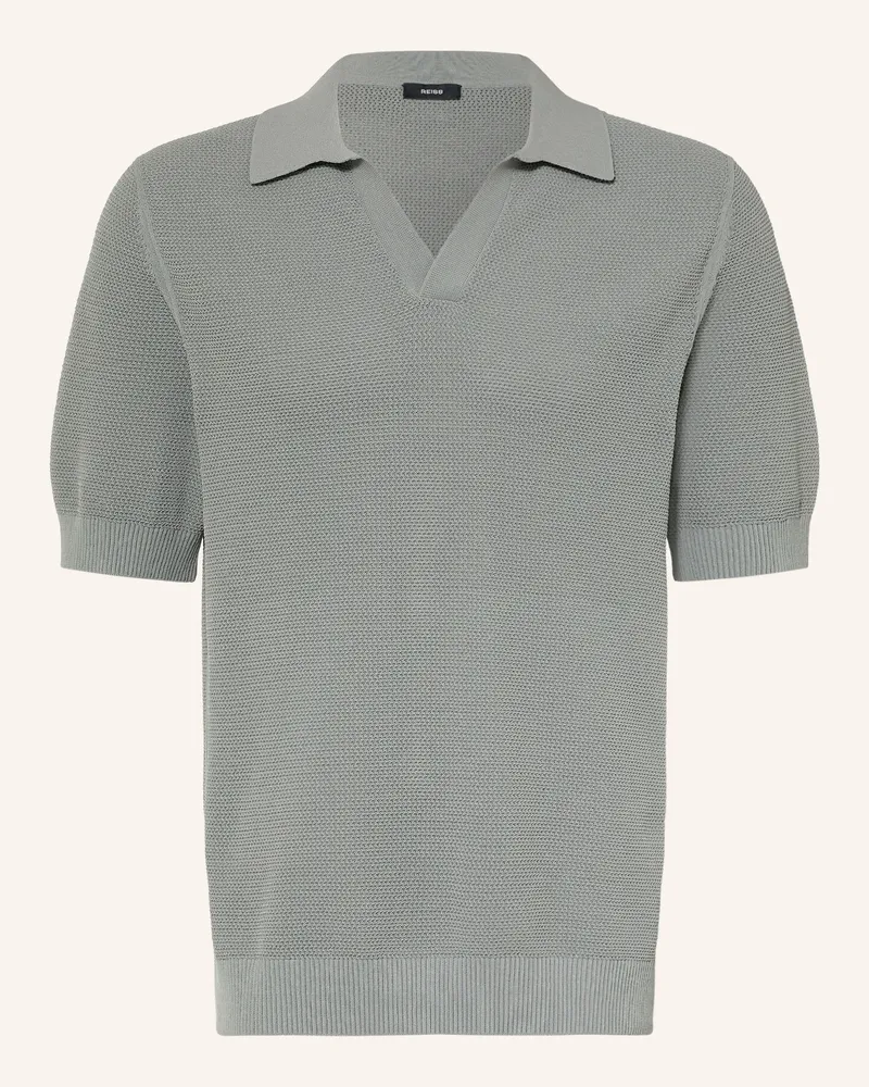 Reiss Strickshirt Leon gruen Grau