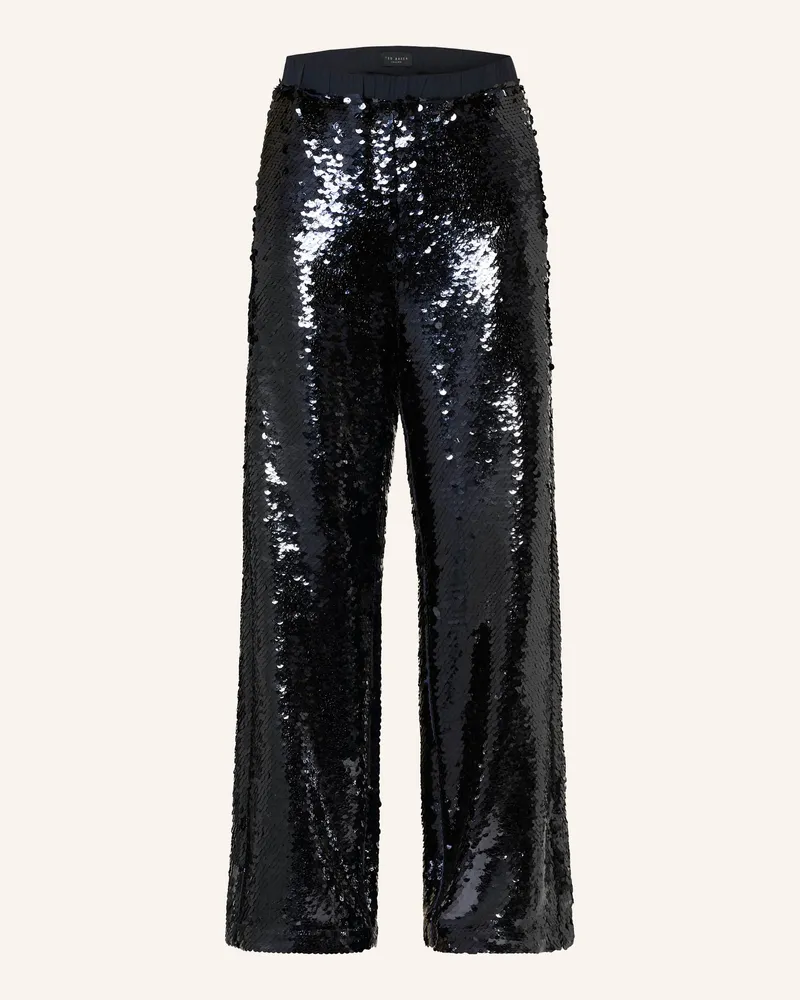 Ted Baker Marlenehose BEHTI mit Pailletten Dunkelblau