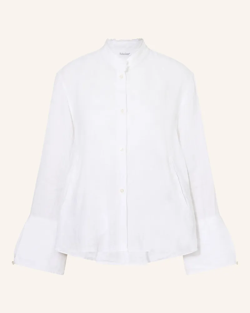 Soluzione Leinenbluse Weiss
