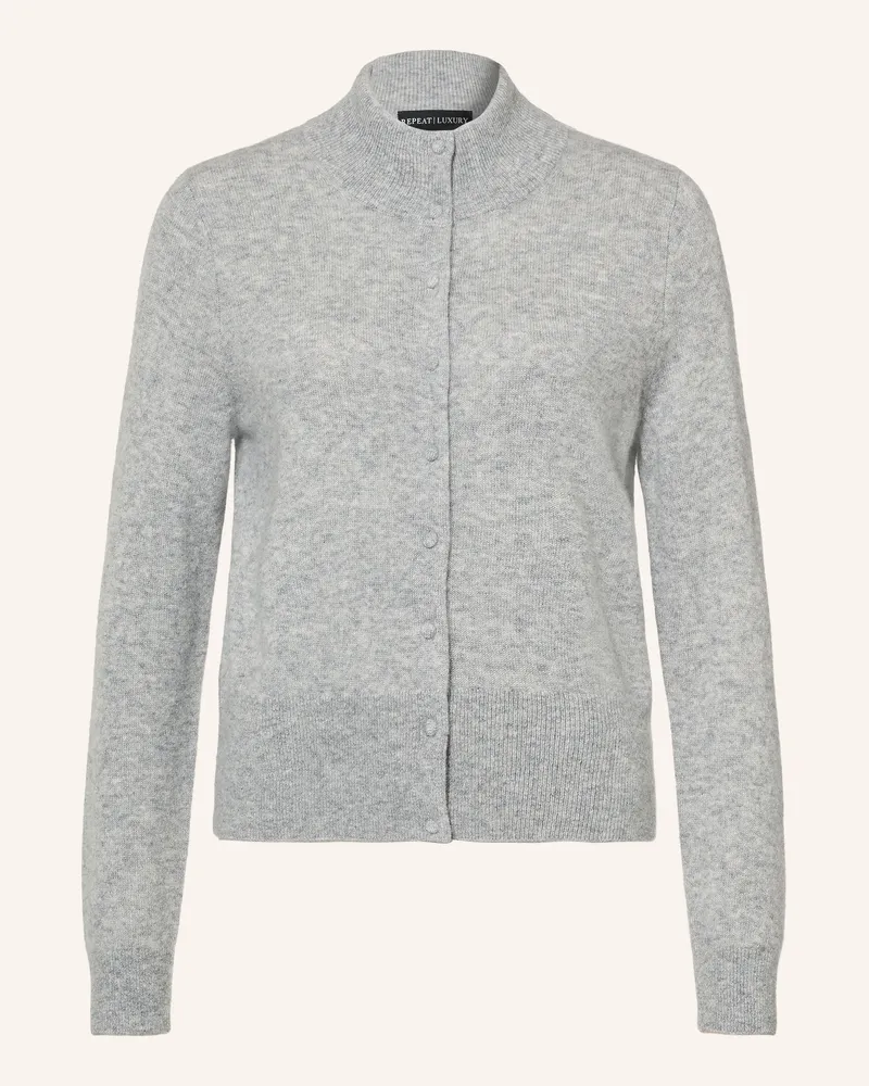 Repeat Strickjacke Mit Cashmere grau Grau