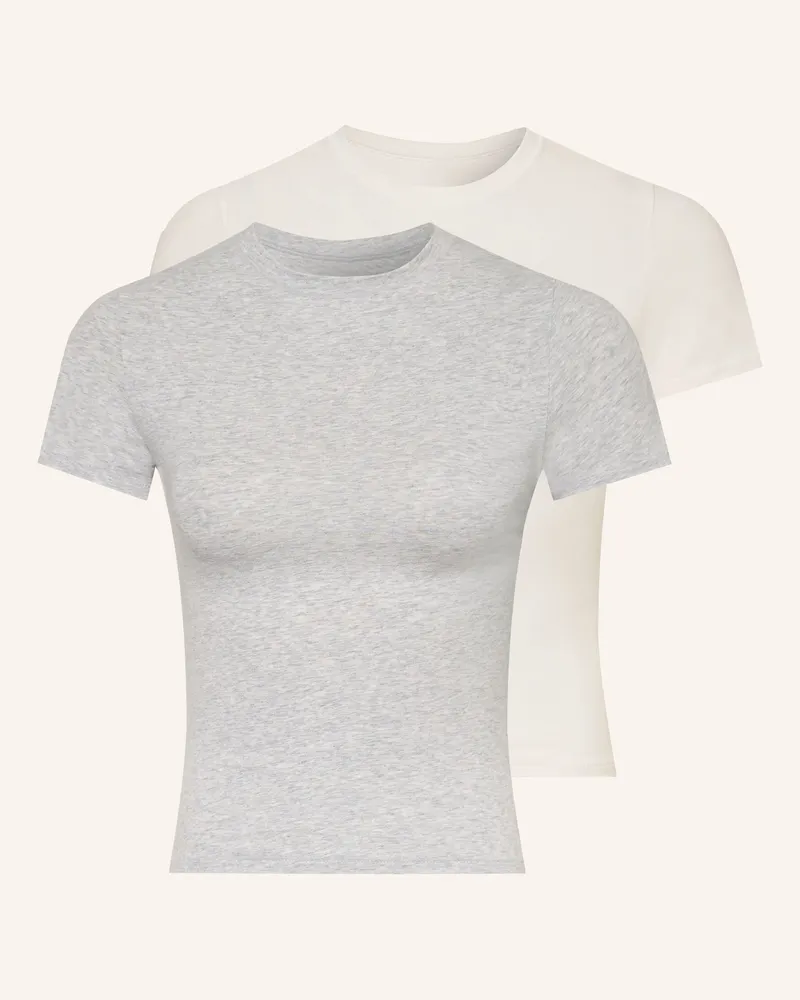 SKIMS 2er-Pack T-Shirts Cotton Jersey grau Light