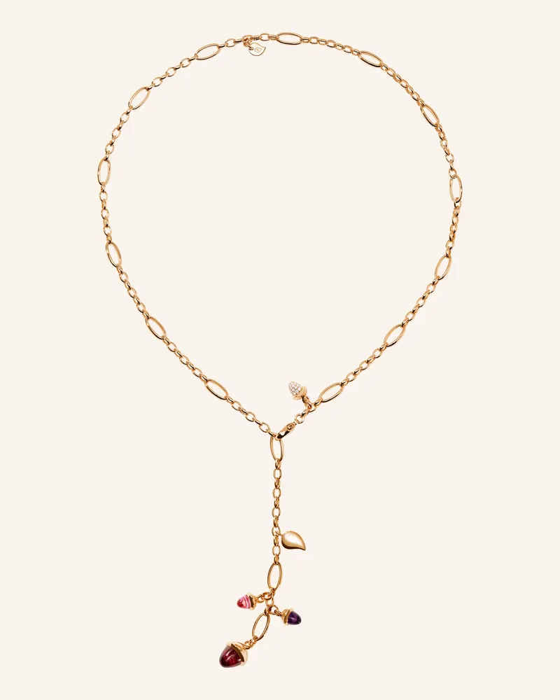 TAMARA COMOLLI Halskette Necklace Mikado Delicate 51 Cm 'Wildberry' With Diamond Pavé 18k Roségold rosegold Roségold
