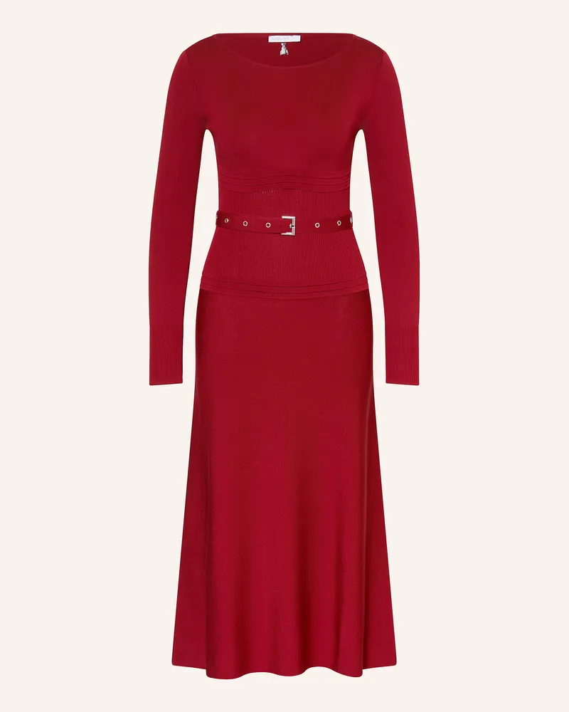Patrizia Pepe Strickkleid Dunkelrot