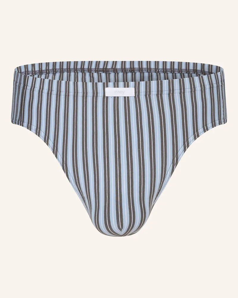 Mey Slip Serie LIGHT BLOCK STRIPES Blaugrau
