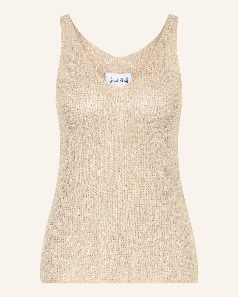 Joseph Ribkoff Stricktop Mit Schmucksteinen Und Glitzergarn beige Beige