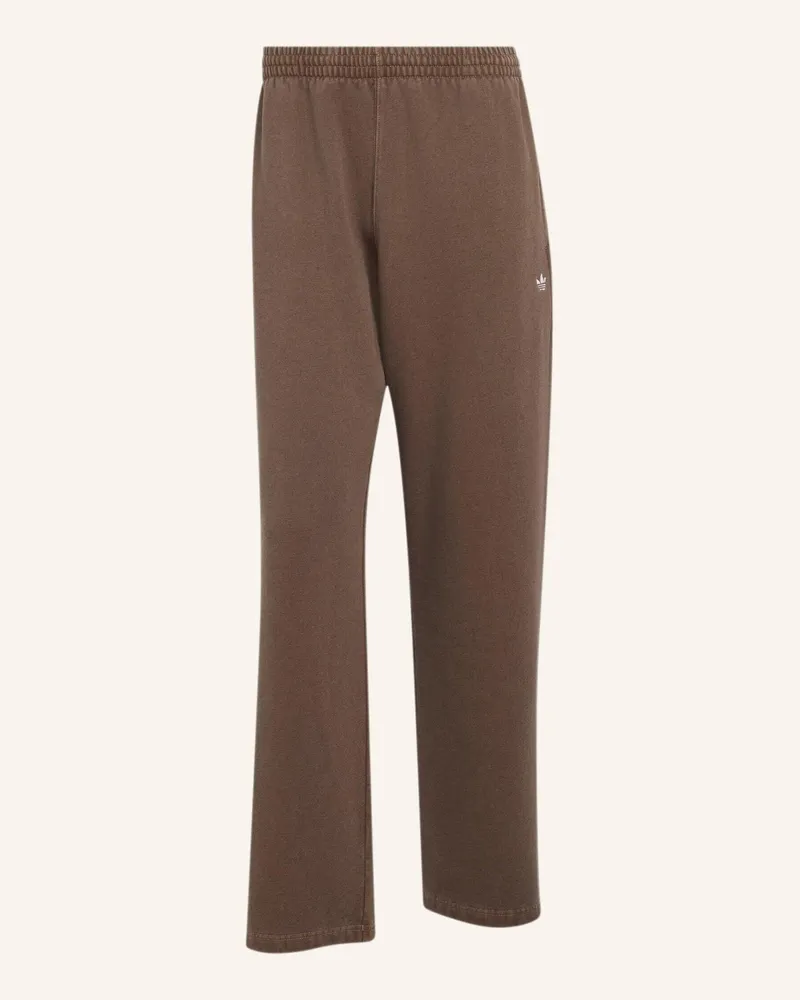 adidas Trefoil Essentials Hose, Verwaschene Optik, Offener Saum braun Braun